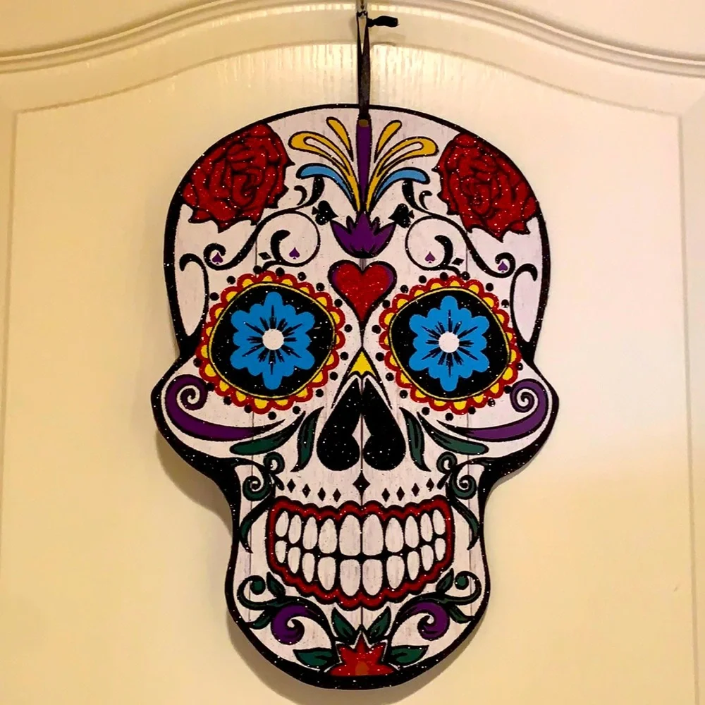 Sugar skull day of dead/Dia de Los Muertos decor Halloween - Picture 1 of 16